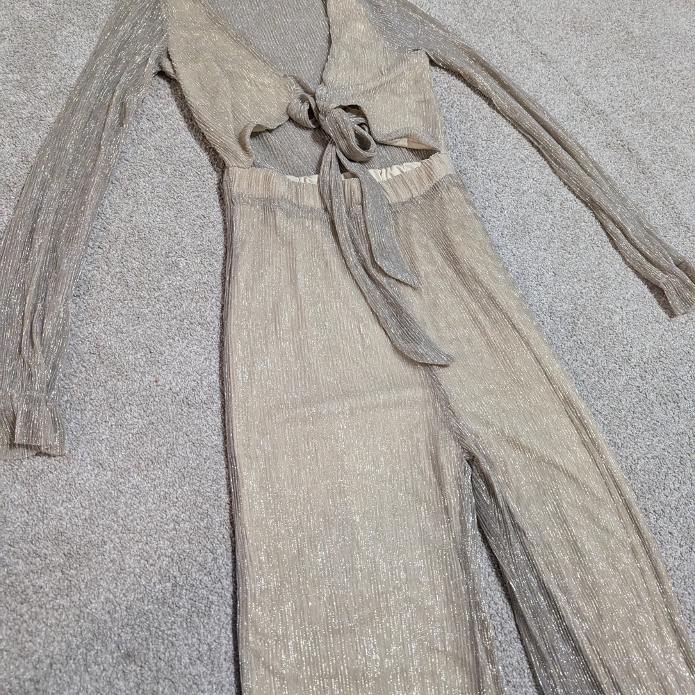 Shimmering Silver Jumpsuit